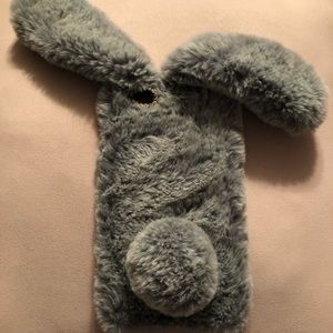 iPhone 6s Plus Grey Fuzzy Bunny Ears case